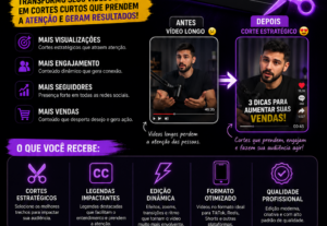 Eu vou fazer cortes dos seus vídeos que prendem atenção