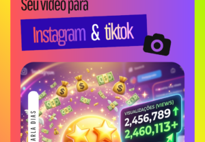 Eu vou Editar seus vídeos para viralizar no insta e no tikto...
