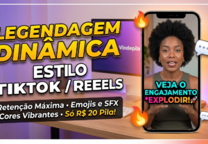Eu vou colocar legendas dinâmicas e virais no seu vídeo.