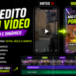 Eu vou editar vídeos curtos com legenda dinâmica em 1Hora