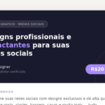 Eu vou criar designs profissionais para suas redes sociais