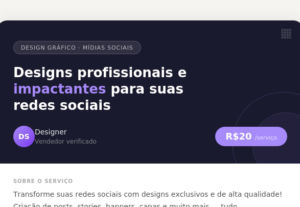 Eu vou criar designs profissionais para suas redes sociais