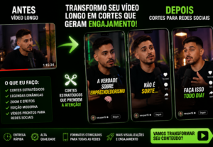 Eu vou Fazer cortes em seus vídeos que te gere engajamento