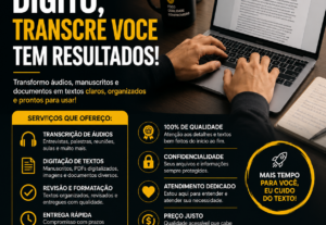 Eu vou digitar e transcrever