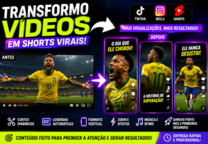 Eu vou Transformar vídeos em Shorts virais