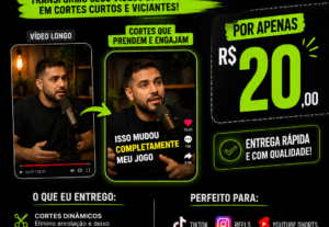 Eu vou criar cortes para o seu vídeo