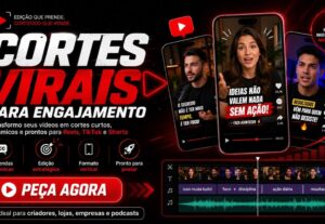 Eu vou Transformar seus vídeos em cortes virais.
