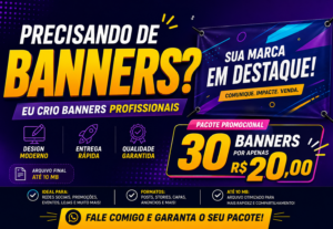Eu vou Fazer um pacote de 30 banners para seu negocio