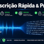 Eu vou transcrever seus áudios, vídeos e podcasts
