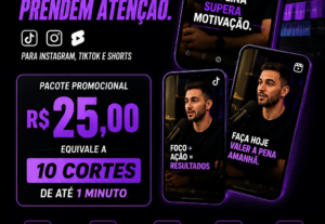 Eu vou transformar seus vídeos em cortes que prendem atenção...