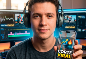 Eu vou criar cortes virais e legendar seus vídeos para bomba...