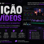 Eu vou editar seu vídeo de 10 a 30 minutos.