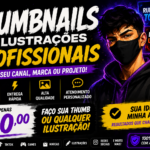 Eu vou Fazer thumbnails e ilustrações profissionais