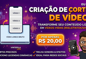 Eu vou criar cortes de vídeos virais