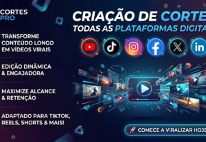 Eu vou criar cortes profissionais do seus vídeos.