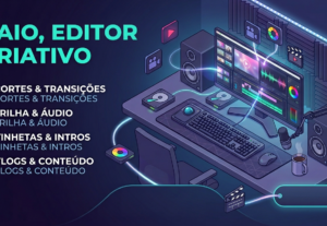 Eu vou Editar vídeos e transformar suas ideias em histórias.