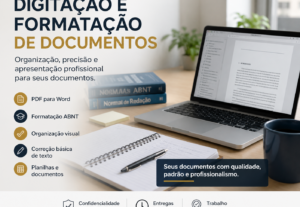 Eu vou formatar e organizar seus documentos profissionalment...