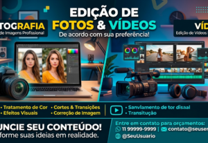 Eu vou fazer edição de vídeo e foto