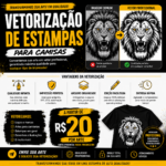Eu vou vetorizar sua estampa para camisas