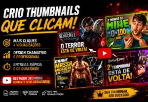 Eu vou fazer thumbnails profissionais e editadas