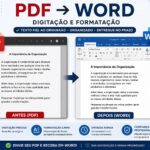 Eu vou fazer digitação de PDF para word