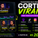 Eu vou criar cortes virais para TikTok, Reels e Shorts