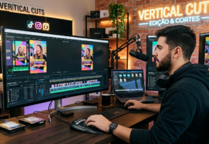 Eu vou editar vídeos para reels, TikTok e cortes viralizarem