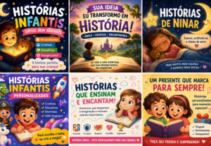 Eu vou criar uma história infantil única e inesquecível