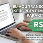 Eu vou digitar e transcrever PDFs ou imagens para o Word