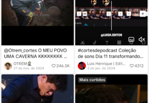 Eu vou Criar cortes do seu vídeo