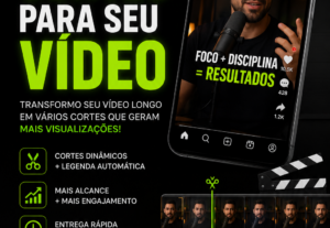 Eu vou Fazer os cortes do seu vídeo.