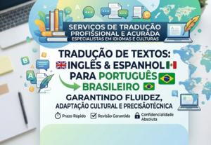Eu vou traduzir textos em inglês/espanhol para português.