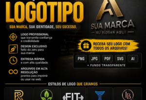 Eu vou Criar seu logotipo de forma profissional.