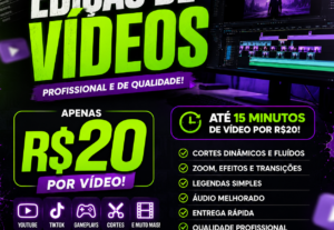 Eu vou editar seu video de gameplay para o youtube