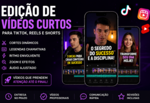Eu vou fazer edição de vídeos curtos com retenção