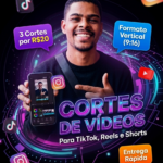 Eu vou fazer cortes de vídeos e Lives para suas redes