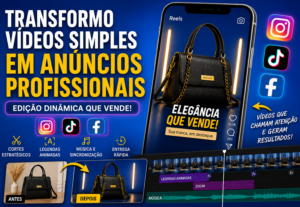 Eu vou transformar vídeos simples em anúncios profissionais