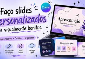 Eu vou Fazer slides personalizados e visualmente bonitos