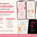 Eu vou criar convites digitais personalizados e modernos
