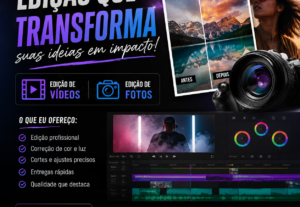 Eu vou Editar seus vídeos e fotos
