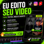 Eu vou Fazer edição de vídeos para TikTok, Reels e Shorts