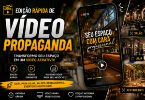 Eu vou editar seus vídeos e fazer propaganda do seu espaço