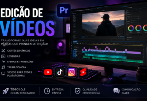 Eu vou Editar Vídeos Curtos e Longos para YouTube e TikTok