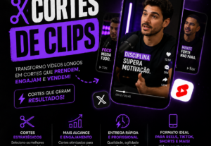 Eu vou Transformar Seus vídeos em cortes Virais