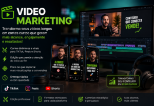 Eu vou fazer 3 cortes profissionais para Reels e TikTok