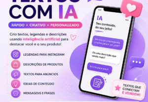Eu vou criar textos e legendas usando inteligência artificia...