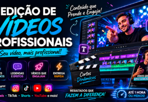 Eu vou fazer Edição de Vídeos Profissionais para Redes Socia...
