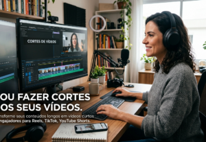 Eu vou criar cortes dinâmicos dos seus vídeos mais longos
