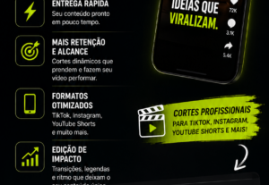 Eu vou Criar cortes de vídeos com alto alcance de engajament...