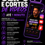 Eu vou criar clips e cortes de vídeos profissionais.